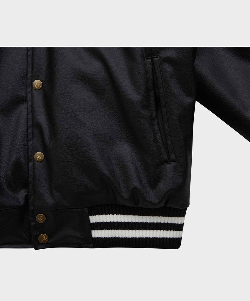 Ffeff Studio Leather Varsity Jacket (Black)