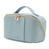 Official Elegante Cosmetic Large Makeup Travel Vanity Stylish and Cute In Cloudy Blue Pouch, Capacity, Pouch, Pouch, Portable, Divided, Functional,