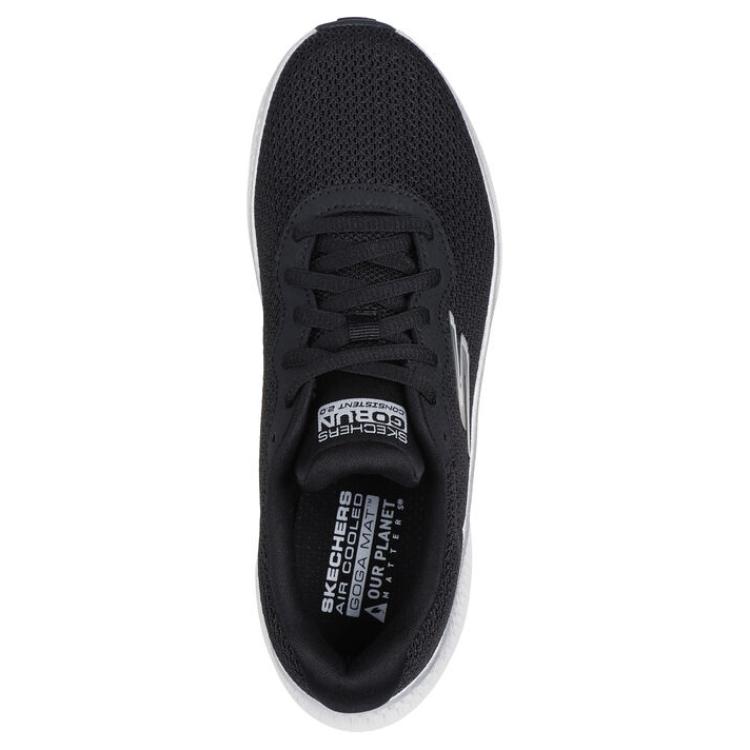 Skechers Go Run Consistent 2.0 Удобные низкие повседневные кроссовки для женщин Черный 128621-BKSL