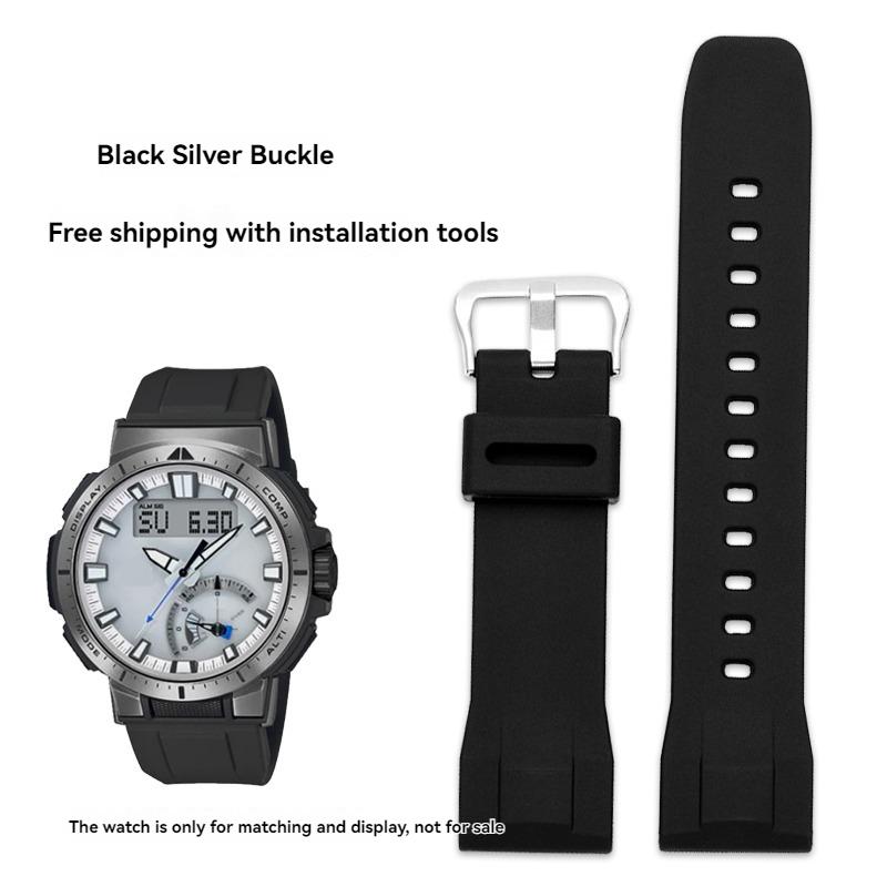 Для серии Casio PROTREK PRW-60/61/70Y/50/30 наручные ремешки для активного отдыха и альпинизма из силикона и нейлона мужские модифицированные аксессуары