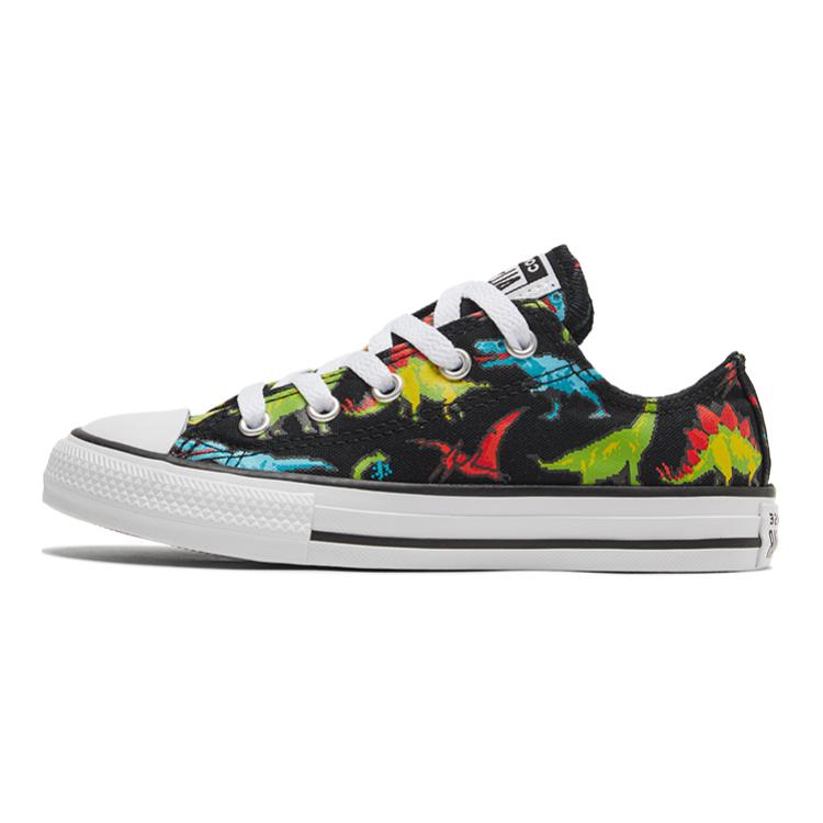 Converse Кеды Chuck Taylor All Star Low для детей, холщовые, черные, разноцветные, для подростков 670350C