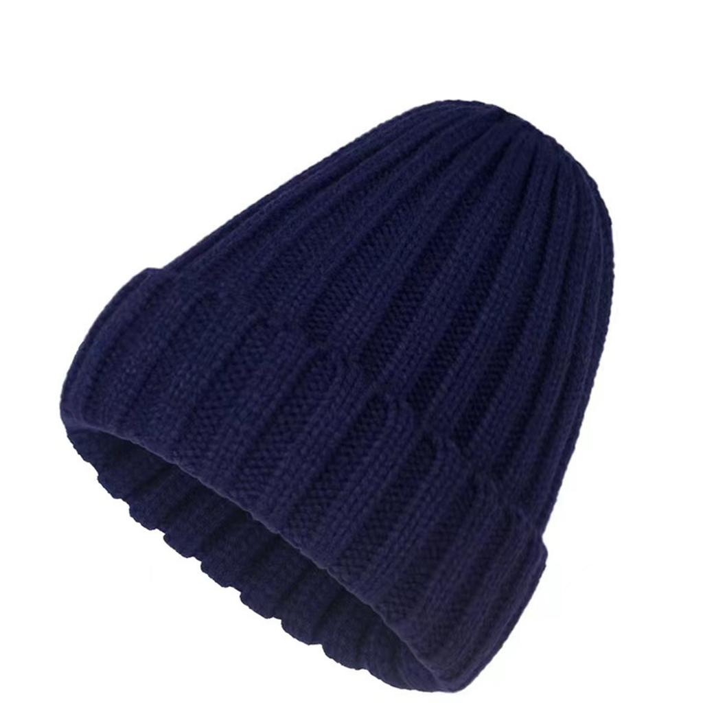 Thickened Knitted Yarn Hat With Flanged Solid Color Pointed Hat, Fashionable And Versatile, Warm Couple's Hat