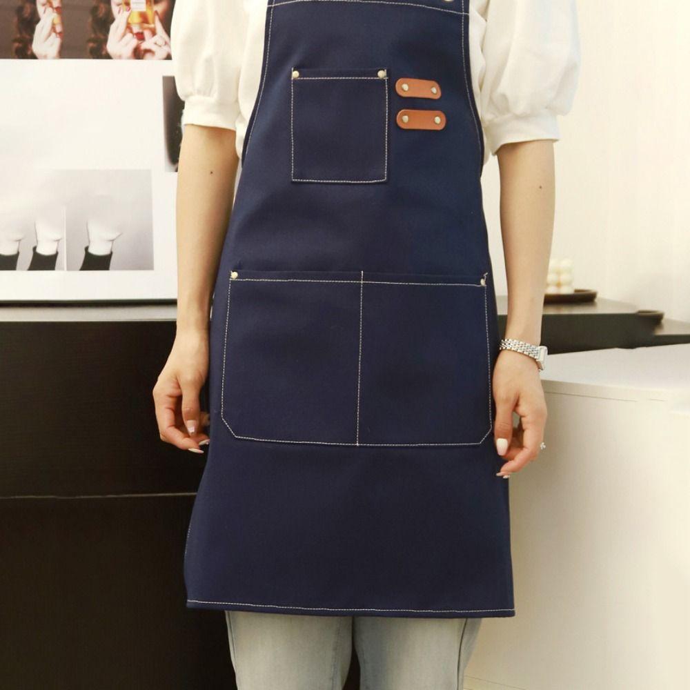 Adjustable Kitchen Apron Oil-proof Barista Apron Fashion Canvas Apron Pottery