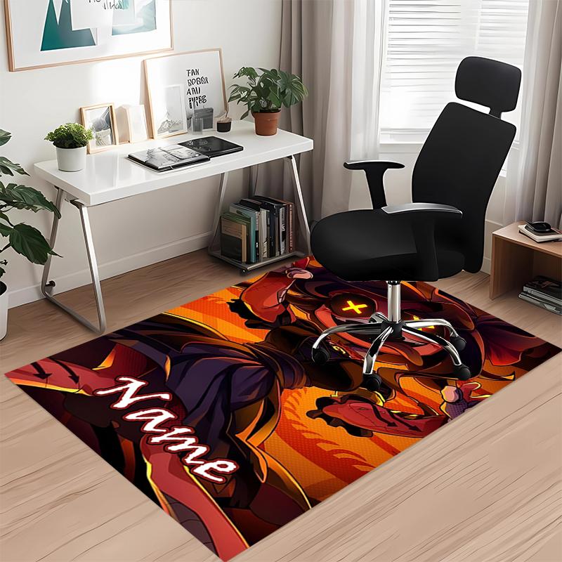 Custom Name Murder Drones Printed Carpet, for Office Chair Living Room Bedroom Kitchen Room Decor Gifts.