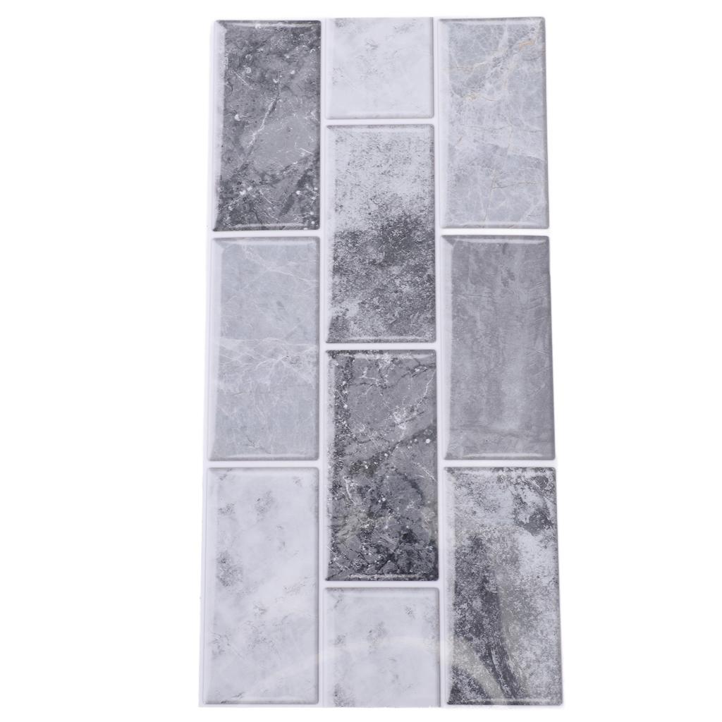 6Pcs Self Adhesive Tile Sticker 15x30cm  PVC Waterproof Anti Oil Peel and Stick Tile Backsplash for Kitchen Dining Room Bathroom