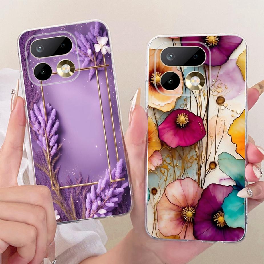 Чехол для Realme 16 Pro 5G RMX5121 Роскошный чехол с рисунком цветов Мягкий тонкий чехол для телефона Для Realme 16 Pro Plus Realme16 Pro+ 5G Сумки