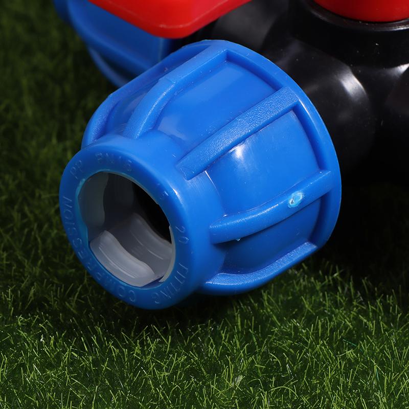 20/25/32 мм ПЭ 3-ходовой шаровой клапан трубка водопроводная вода разделитель пластиковый быстроразъемный клапан соединитель фитинги для полива воды трубы