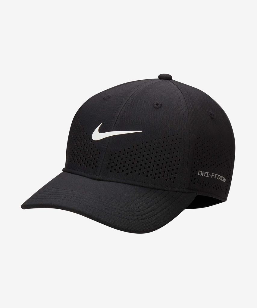 NIKE Dri-Fit Adv Club Structure Swoosh Cap - Black:White / Fb5636-010