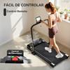 Folding Treadmill, 2.5 HP, LED Display, Speed up to 10 km/h, Remote, Black