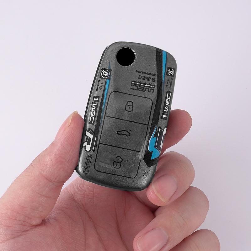 Car Key Case Fob Cover Shell For Volkswagen VW Polo Tiguan Golf Jetta Beetle Eos Scirocco Up Transporter Sharan Auto Accessories zf9