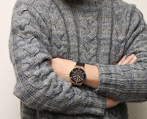 Часы 100 м водонепроницаемый хронограф дата дисплей резиновый ремешок черный [HYAKUICHI 101] мужские