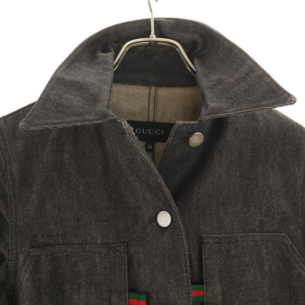 GUCCI made in Italy Denim Jacket 38 black Women Used