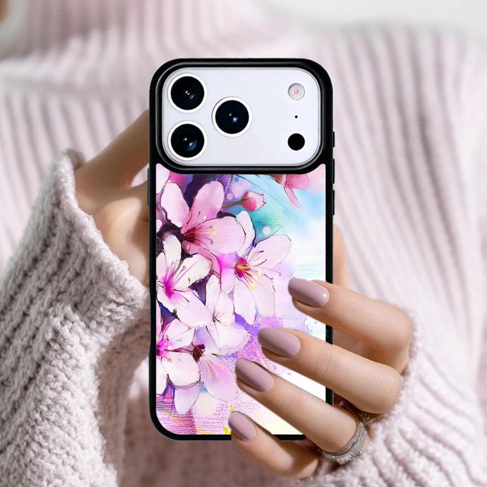 Чехол для телефона 'Цветущая вишня Сакура' для Apple iPhone 17 Air 16E 15 14 Plus 13 12 11 Pro Max Mini Funda Чехол