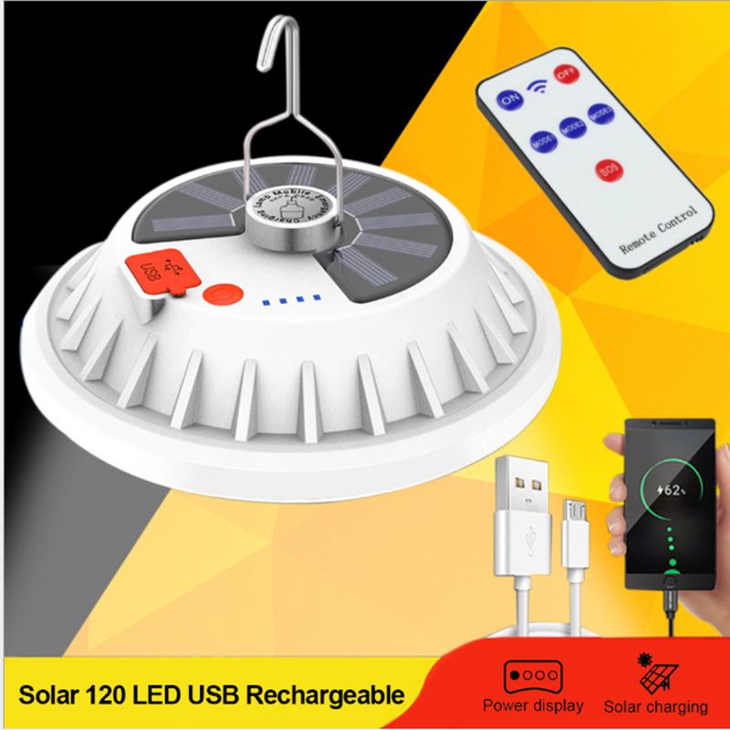 Cross-Border Super Bright Solar Tent Light with Remote Control for Power Outages, Camping, and Night Markets