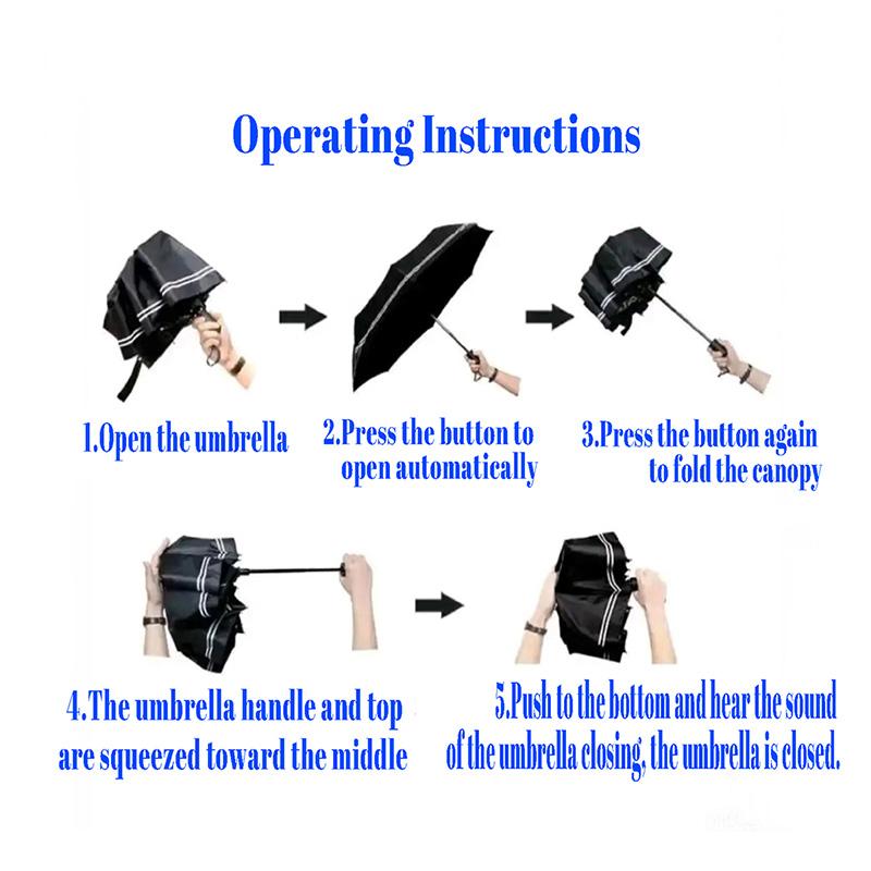 Umbrella Corporation Emblem Compact Travel Automatic Umbrella Compact 8-Rib Lightweight Lightweight All-Season Travel Fashion Lovers Best for Christma