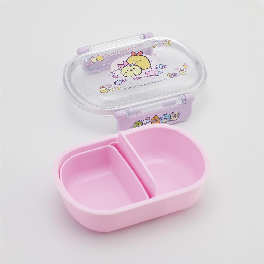 Skater Bento with a Fluffy Made in Single Dishwasher and Microwave Sumikko Gurashi Ebiten Idol Design Children's Box, 360ml, Lid, Japan, Tier, Safe,