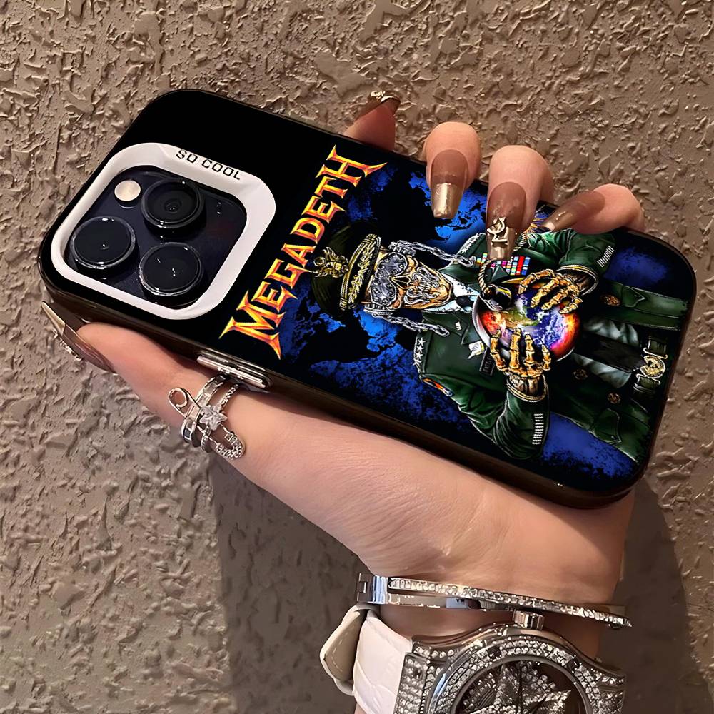 Чехол для телефона рок-группы Megadeth для iPhone 17 Air 16 15 14 13 12 11 Pro Max Цветная твердая крышка