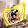 Dragon Ball Printed Flannel Blanket, Skin Friendly Warm Throw for Indoor Couch Bed Daily Use