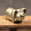 Brass Creative Small Bronze Pig Figurines Chinese Zodiac Pig Ornaments Metal Pendants Ornaments Desktop Decoration Home Decor