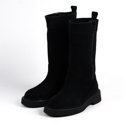 Полусапоги 908025 36 Черные замша