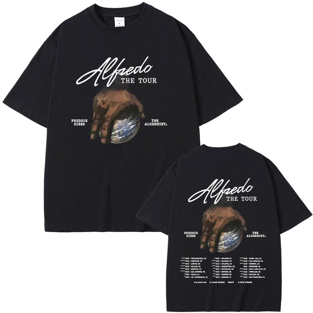Rapper Freddie Gibbs and The Alchemist Alfredo The Tour 2025 Tshirt Men Women Hip Hop Fashion Pop Music T Shirts Short Sleeve
