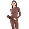 Women's Seamless Cotton Turtleneck Top - Thin, Warm, No-Pill, Autumn/Winter 2024 Collection