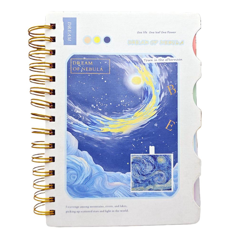 A5 Hardcover Spiral Planner Notebook with Subject Dividers