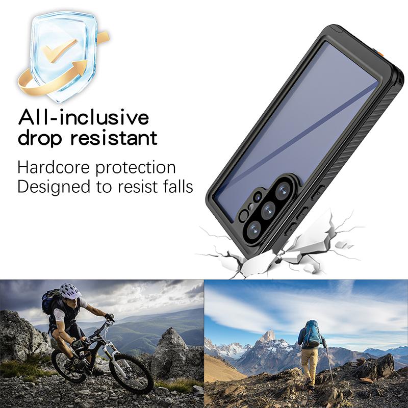 IP68 Waterproof Case for Samsung Galaxy S26 S25 S24 S23 S22 Ultra Plus Fully Sealed Aluminum Swimming PC TPU Phone Luxury Cover