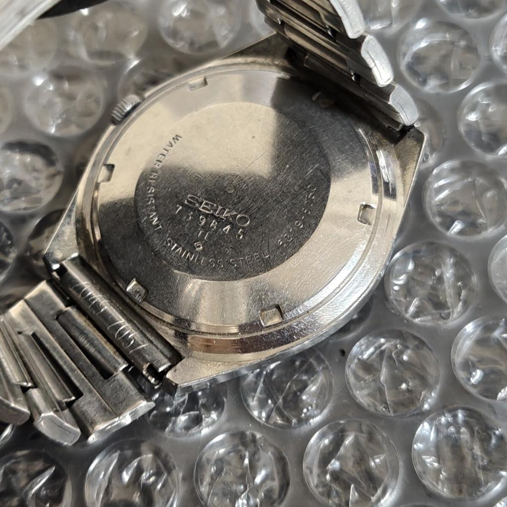 SEIKO 5 Синий Циферблат Винтажные Автоматические Часы Управление [Рабочее Состояние] Мужские (Часы K26Q)