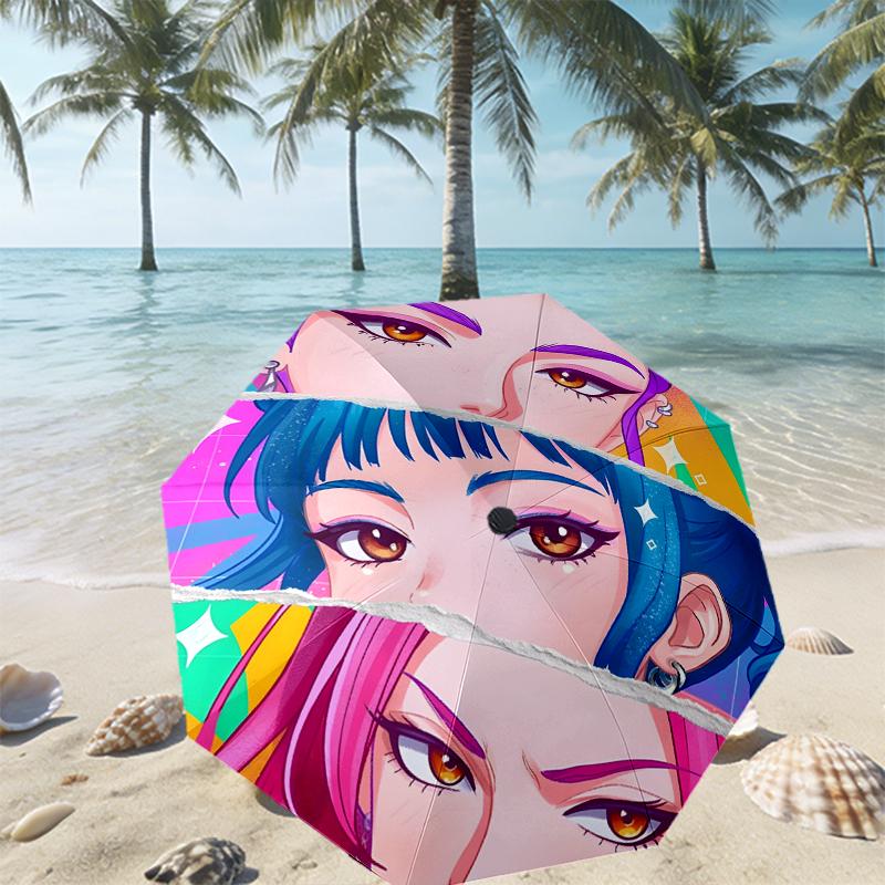 Girl group Print Umbrella Automatic Opening/ Closing - Portable Foldable Design - Daily use for Travel/Outdoor - Gift for Birthday