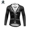 Mens Cycling Jersey Shorts Set Breathable Quick-Dry Long Sleeve Bike Apparel Blue Royal