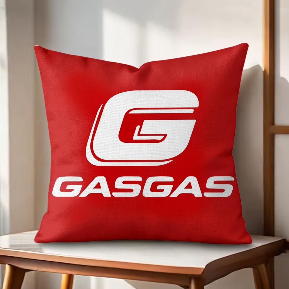 Motorcycles GGASGAS Cushion Cover Natural Linen Organic Fabric DoubleSided Printing Couch Pillow Covers Home Decor
