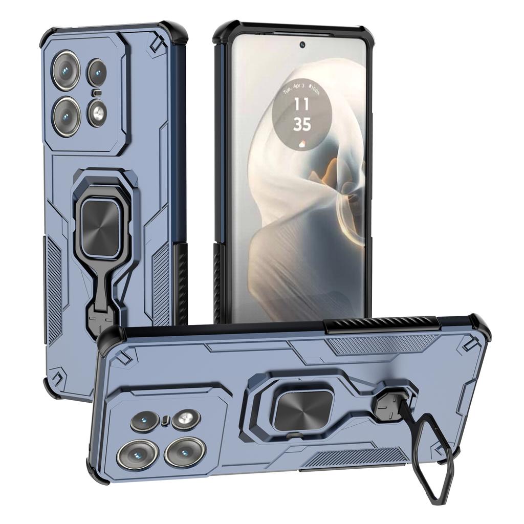 Чехол для Motorola Edge 50 Pro 5G с вращающимся кольцом-подставкой, противоударный чехол для телефона из ПК + ТПУ