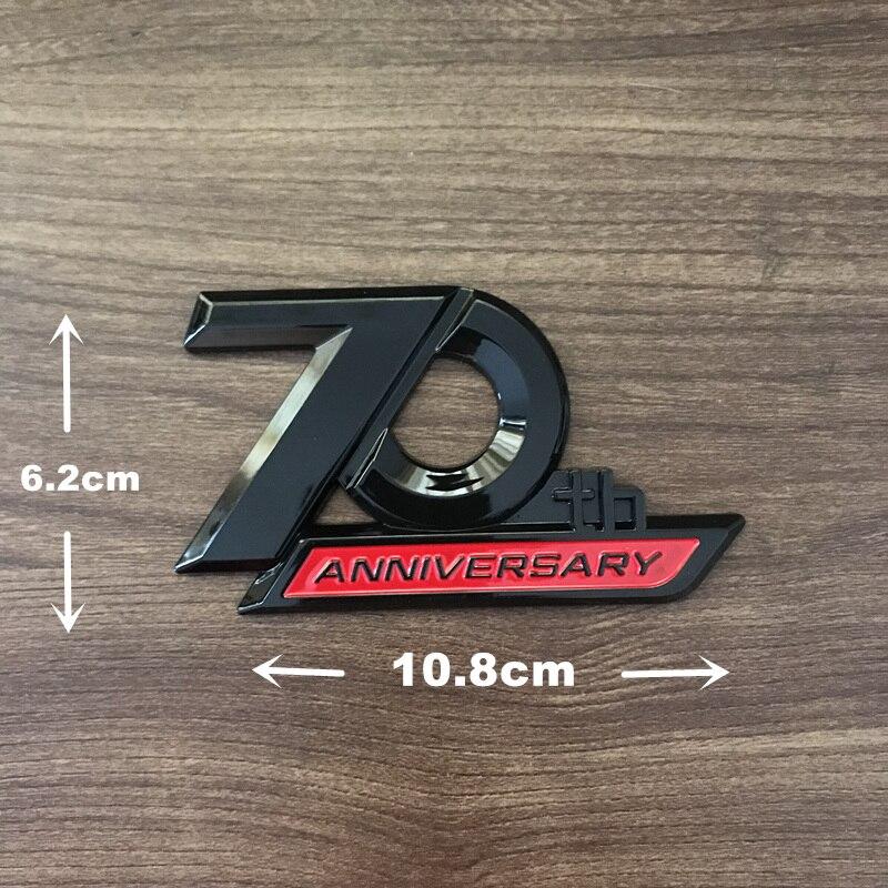 Для Toyota Land Cruiser LC120 LC150 LC200 LC300 2 шт./лот 70-летие 3D хромированная боковая эмблема значок багажника наклейка украшение