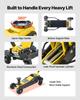 VEVOR Floor Jack, 3 Ton Capacity, Aluminum & Steel Racing Floor Jack with Dual Pistons Quick Lift Pump & Extension Post