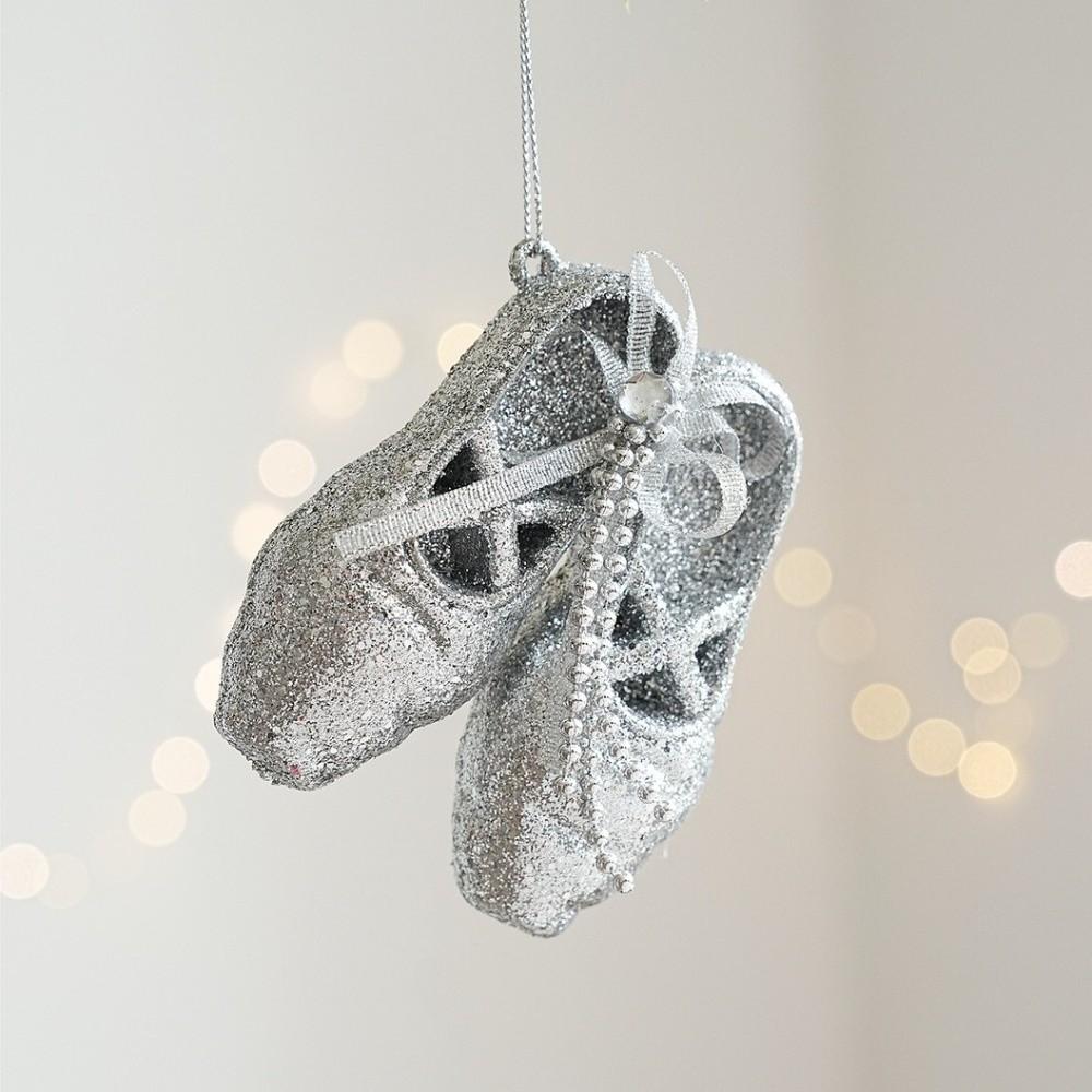 Plastic Tree Hanger Glitter Coat Xmas Charm New Hanging Bauble Holiday Event