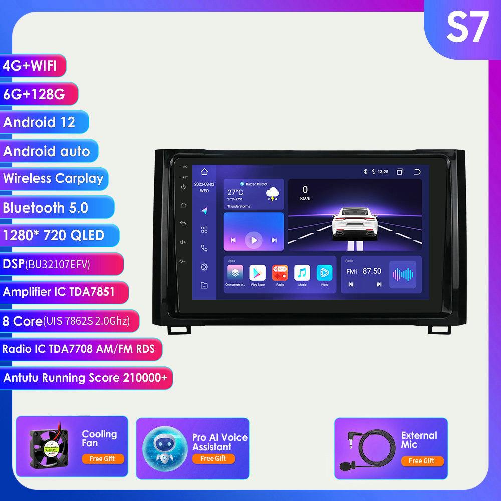Hizpo Android 12 Авторадио для Toyota Tundra XK50 2014-2021 Автомобильное радио Мультимедийный видеоплеер Навигация Стерео GPS Carplay 4G RDS BT Bluetooth RDS FM