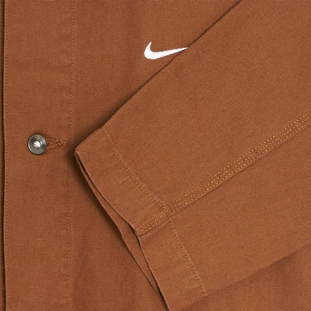 Nike Однотонная куртка-поло с большим карманом для мужчин, цвет солодовый коричневый DQ5185-270