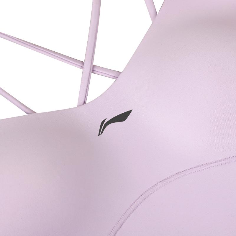 Li Ning дышащий облегающий спортивный жилет для бега фитнеса йоги тренировки женские топы Cloud-Purple YUBU006-1