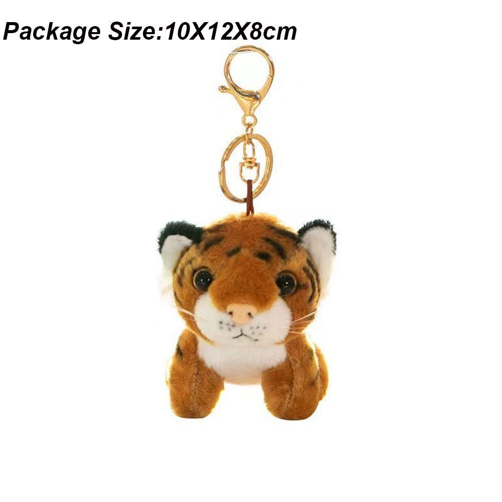 Cartoon Tiger Plush Keychain Stuffed Animal Wallet Hanging Decoration Cute Animal Charm  Purse