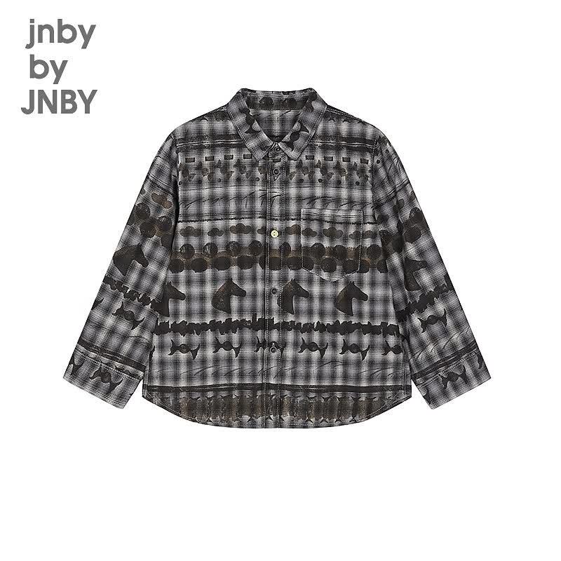 Повседневная рубашка JNBY с длинным рукавом для мальчиков