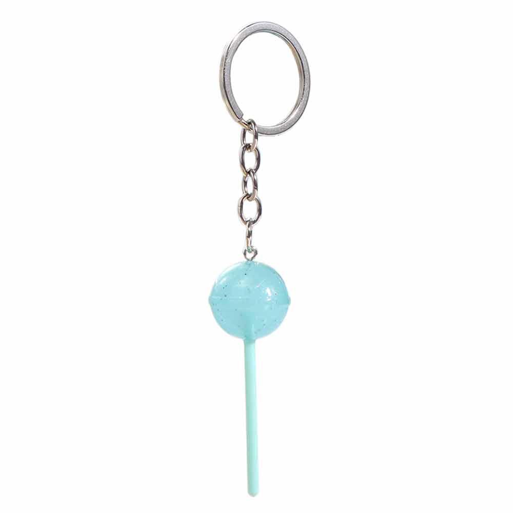 Creative 3D Food Lollipop Keychain Transparent Bag Ornaments Simulation Lollipop Mini Resin Candy Key Rings Handbag Pendants