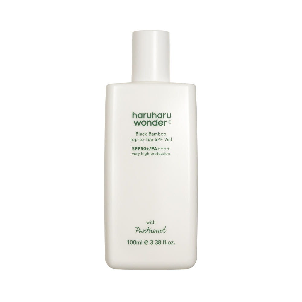 Haruharu Wonder Black Bamboo Top-to-Toe SPF Veil 100ml Korean Daily Sun Care for Face & Body