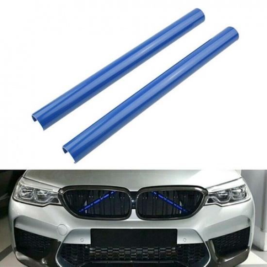 2PCS For BMW 1/2/3/4 Series F20 F30 Car Front V Brace Grill Trim Strips Cover