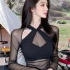 Женский топ с длинным рукавом и вырезами Pure Desire, высококлассный стиль для моды Юго-Восточной Азии, Европы и Америки.