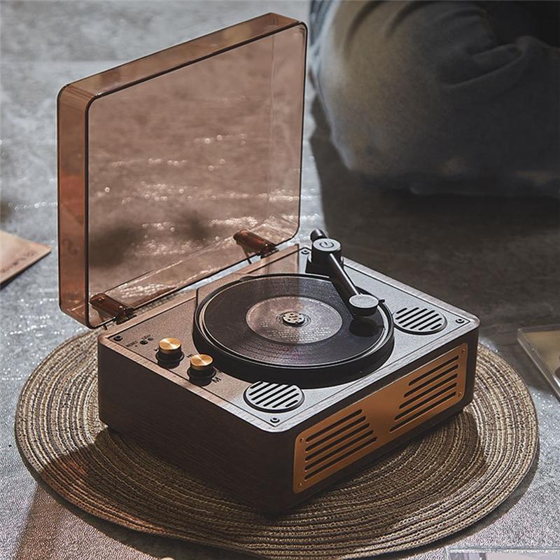 FORW-CD Player Retro Bluetooth 5.0 Stereo HIFI Audio Speaker Portable Desktop CD Player For Home