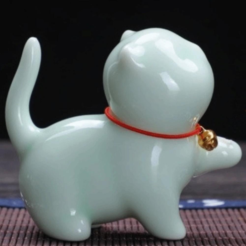Cute Cat Incense Burner Holder Handmade Craft Desktop Ornament Incense Stick Holder Temples