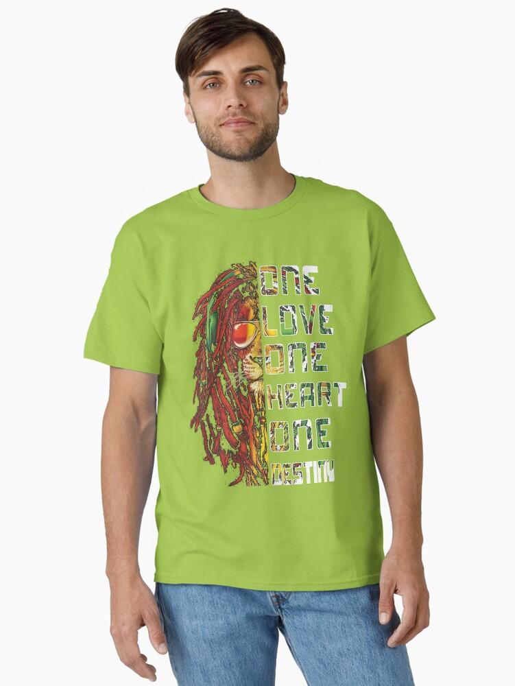 Retro Bob Marley Shirts One Love One Heart T-shirt Classic T-Shirt