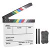 Acrylic Production Slates with Color Clapper Sticks with Dry Erases Markers for Movie Filming Video Recording Accessories