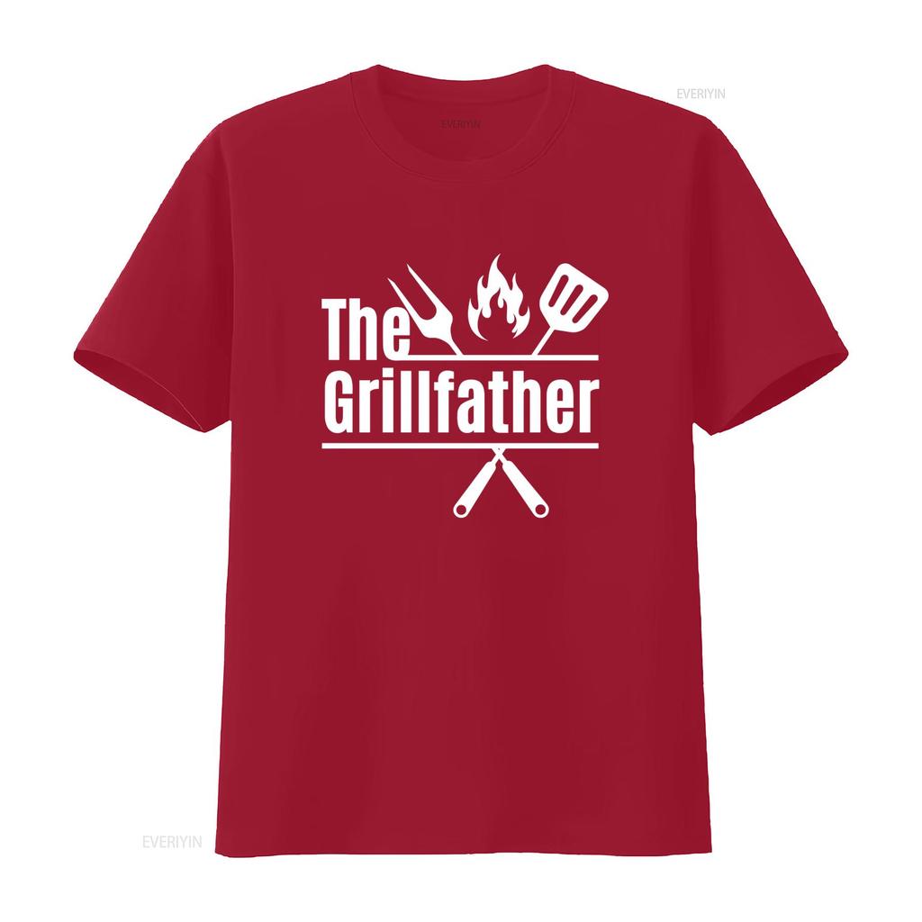 Футболка мужская The Grillfather Идеальный День отца для мастеров гриля Любителей барбекю Пап винтажная Стирка дизайнерская одежда Повседневная